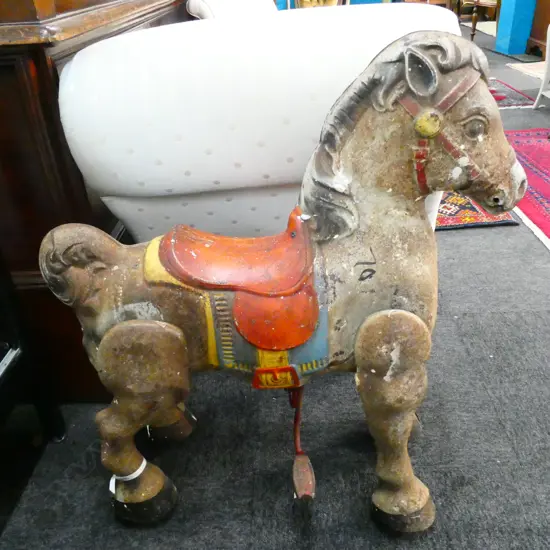 VINTAGE METAL MOBO HORSE H. 750MM