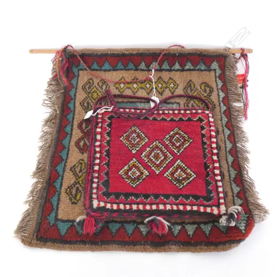 HANDWOVEN ALL WOOL BAG 310 X 280MM + WALL HANGING 