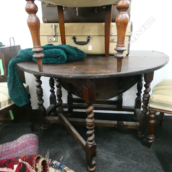 ANTIQUE DROP SIDE TABLE L. 1220MM