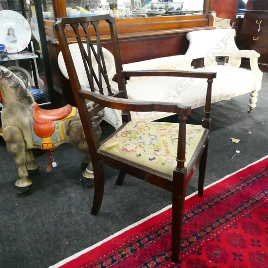 SHERATON REVIVAL CHAIR TAPESTRY SEAT