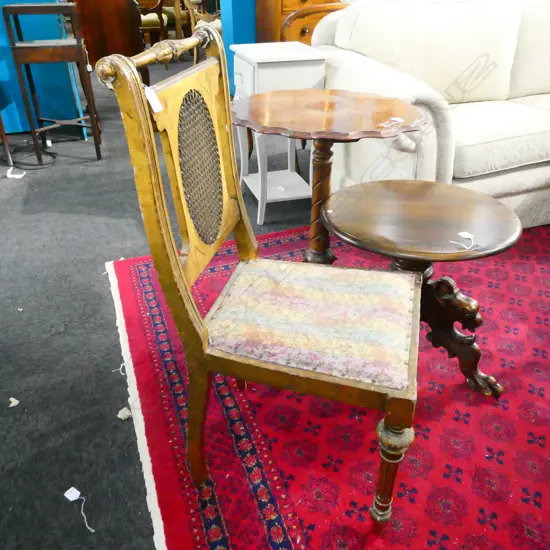SMALL GILT SIDE CHAIR 