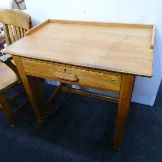 OAK DESK & CHAIR L. 885MM