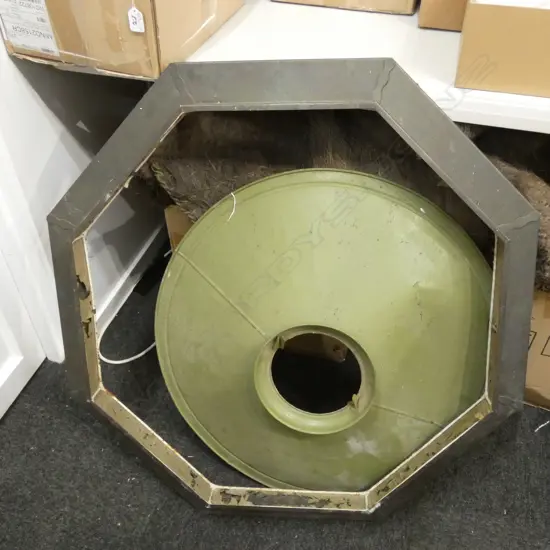 LARGE COOPER OCTAGONAL LIGHT FITTING SURROUND ARTS & CRAFTS 860MM DIA