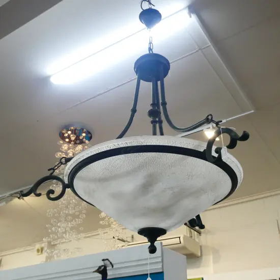 LARGE 3 BRANCH HANGING LIGHT FITTING