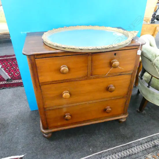 19thC. 4 DRAWER DRESSER H. 870MM W. 860MM