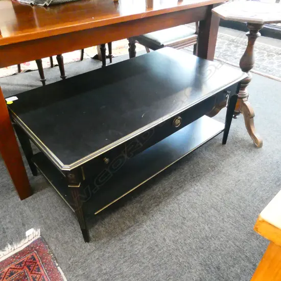 CONTEMPORARY BLACK COFFEE TABLE L. 1080MM