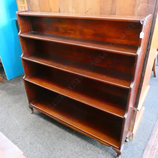 MAHOGANY BOOKCASE H. 1250MM W. 1220MM