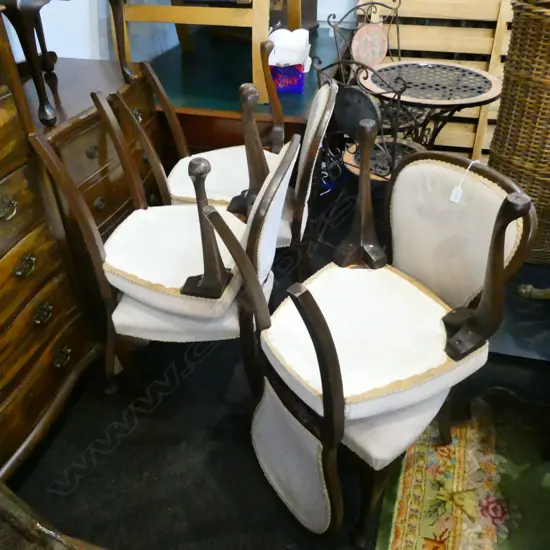 6 VELVET UPHOLSTERED CHAIRS