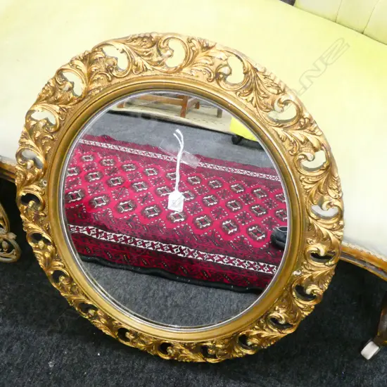 GILT OVAL MIRROR H. 670MM