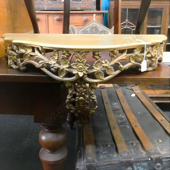 GILT WALL MOUNTED TABLE W. 660MM