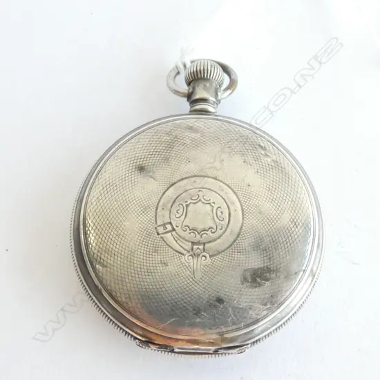 STERLING SILVER ELGIN POCKET WATCH, GENTS, ENGRAVED 1912, USA WATCH MAKER, NOT WORKING, 105gm