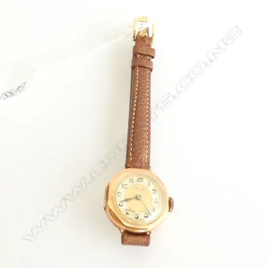 Ladies 9ct Gold 1930-40's Rolex, working, new strap