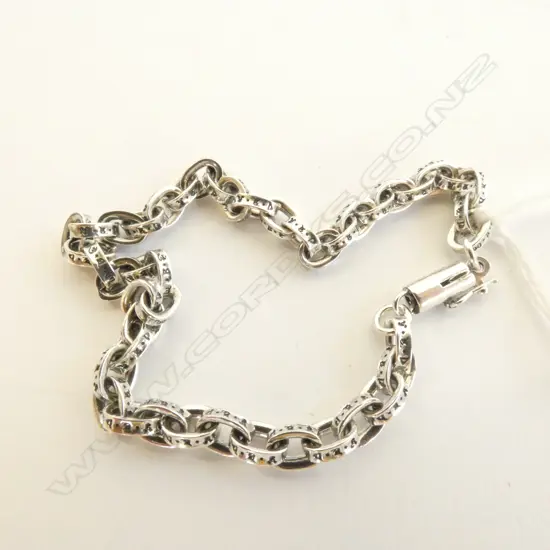 SILVER CABLE CHAIN BRACELET 12.5gms