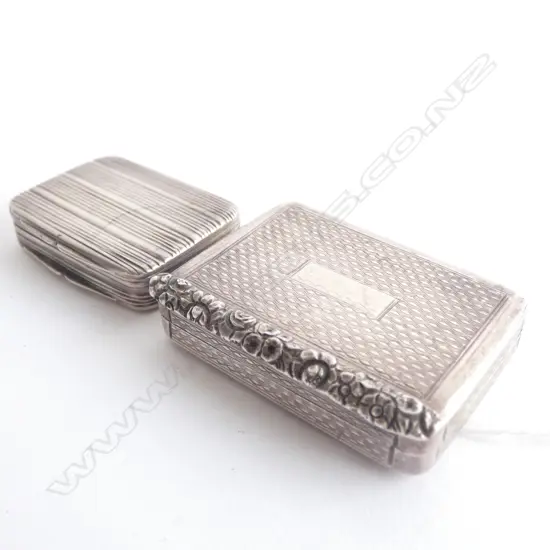 2 STG SILVER VINIGRETTES, B'HAM 1811, 1818 AF 43 GRAMS 