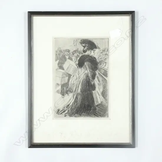 ANTOINE (TONY) GUILLAUME MINARTZ (1873-1944), ETCHING, 'LA RUE DE LA PAIX', 1909