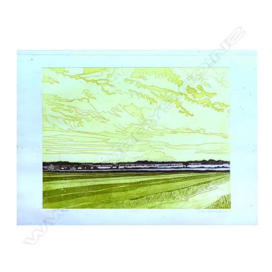 JOHN BRUNSDEN, 'SUFFOLK SCENE', ETCHING, SIGNED, TITLED & NUMBERED 25/125, 560 X 790MM