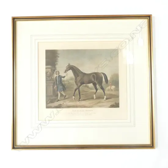 FRAMED EQUESTRIAN PORTRAIT ENGRAVING