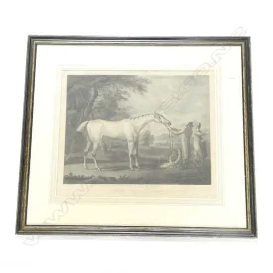 FRAMED EQUESTRIAN PORTRAIT ENGRAVING