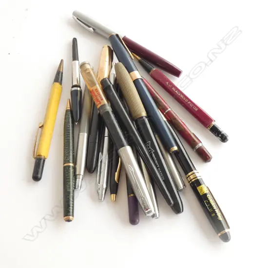 BAG ASST OLD PENS ETC.