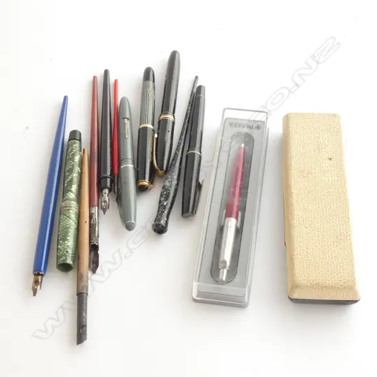 BAG ASST OLD FOUNTAIN PENS & PENS ETC. SOME IN ORIGINAL BOXES
