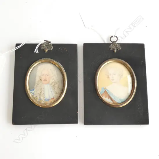 PR PORTAIT MINIATURES CHARLES II & NELL GWYNN 130 X 100MM