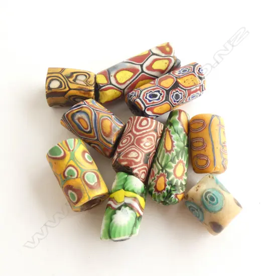BAG ASST  COLOURFUL AFRICAN BEADS - VARIOUS SHAPES & SIZES