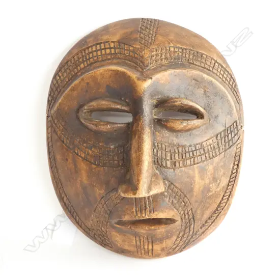 OLD CARVED WOODEN GOMA CONGO MASK 