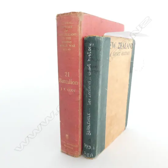 2 OLD NZ HISTORY BOOKS; NZ - A SHORT HISTORY & 21 BATTALION