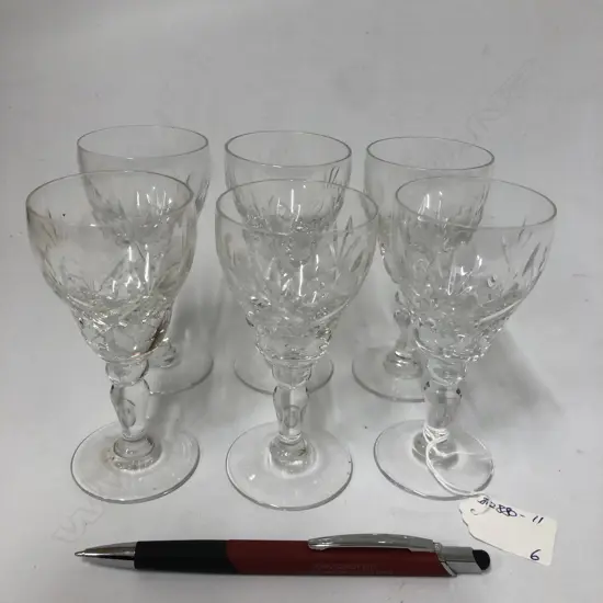 SET 6 CRYSTAL GLASSES
