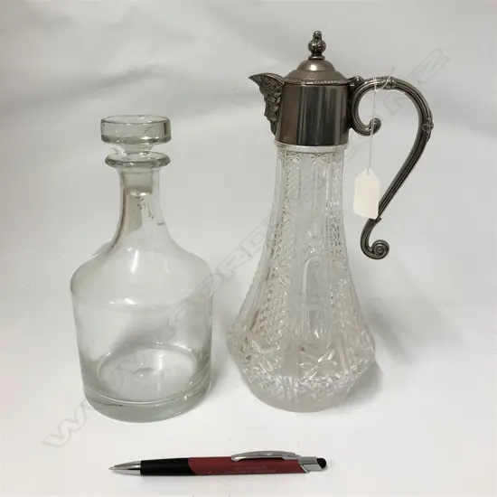S/PLATE GLASS DECANTER & GLASS DECANTER