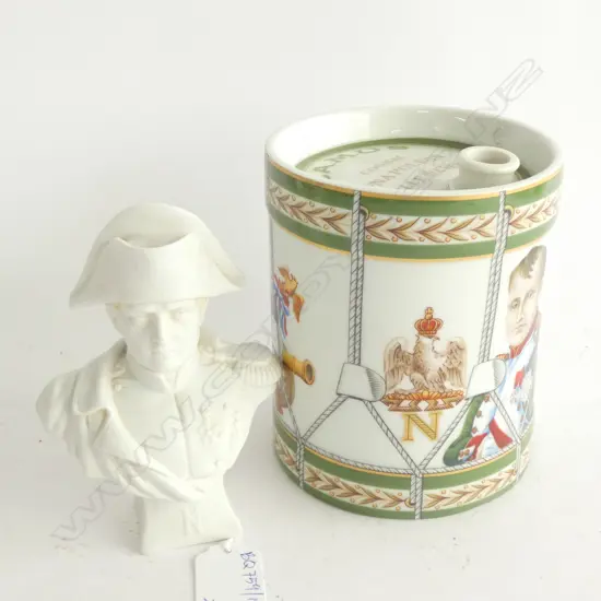 NAPOLEON COGNAC BOTTLE + BISQUE HEAD H. 125MM