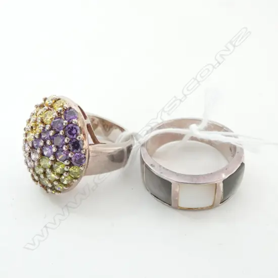 2 SILVER DRESS RINGS