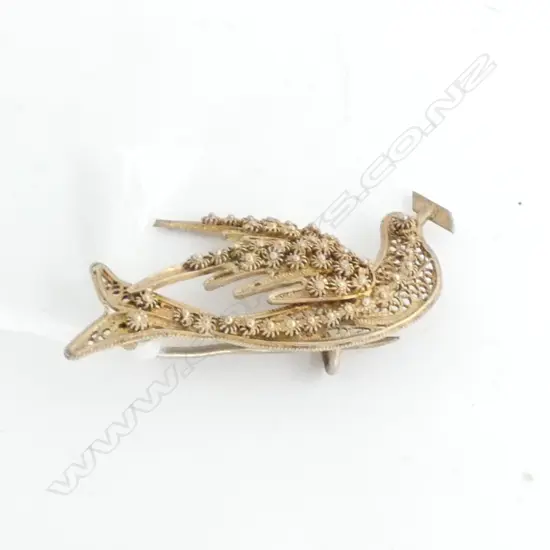 BROOCH, DOVE, FILIGREE