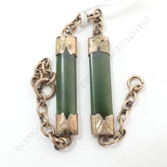 ANTIQUE, POUNAMU SET IN 9ct GOLD