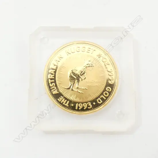 PURE GOLD COIN, 1/2 OUNCE, AUSTRALIAN 1993 KANGAROO