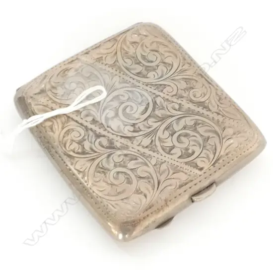 CIGARETTE CASE, STERLING SILVER, BIRM 1893,