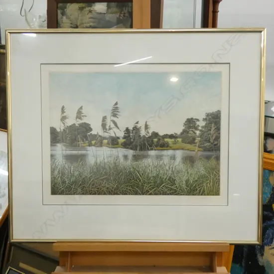 GRAHAM EVERNDEN 'REED WALL' ETCHING 185/350 395 X 550MM