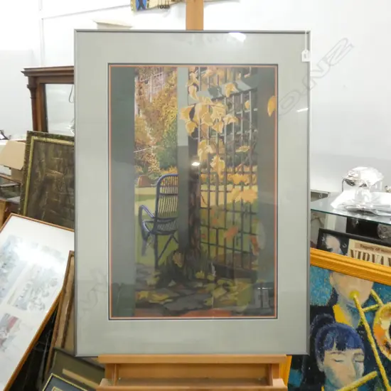 BARBARA CHAPMAN 'BLUE CHAIR' PASTEL 750 X 490MM