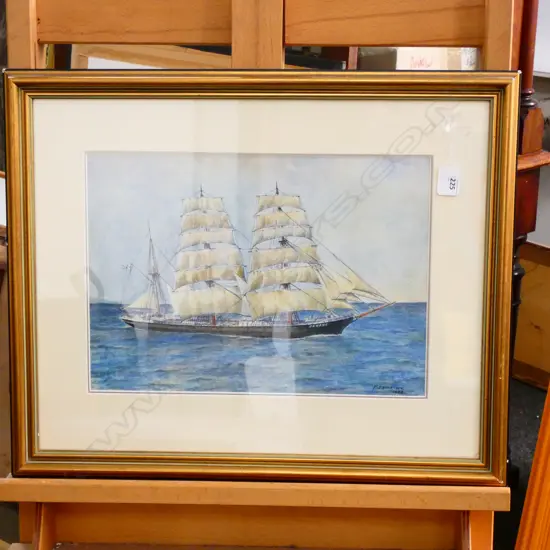 F. J. SIVERSTON W/C 1938, THE SAILING SHIP PENANG. 260 x 370mm