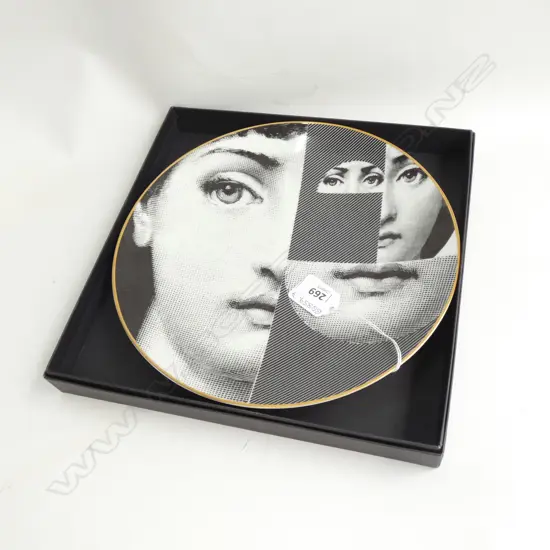 FORNASETTI PLATE IN BOX -  HALF FACES