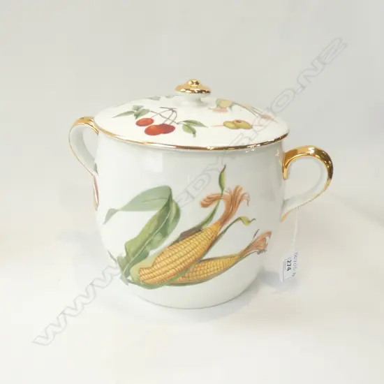 ROYAL WORCESTER EVESHAM LIDDED ICE BUCKET - SHAPE NUMBER 29 H. 170MM