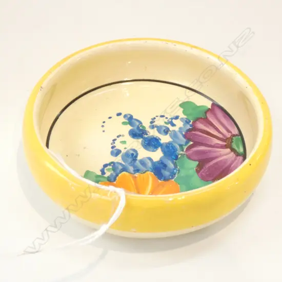 CLARICE CLIFF GAYDAY H/PAINTED DISH C 1931 D 90 MM