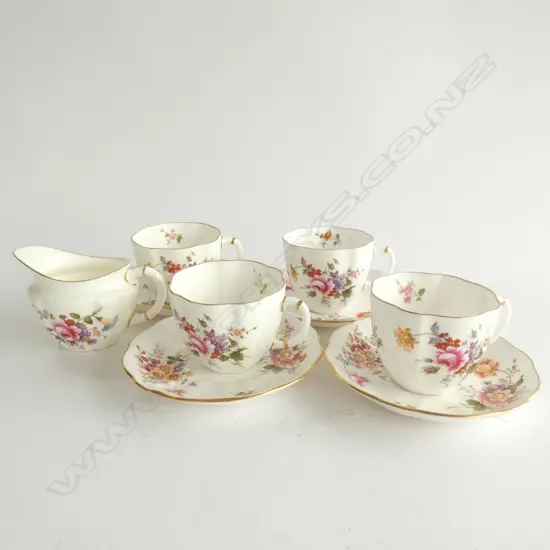 ROYAL CROWN DERBY / DERBY POSIES 9PC TEA SET