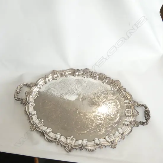LARGE SILVER PLATE TRAY L. 730MM