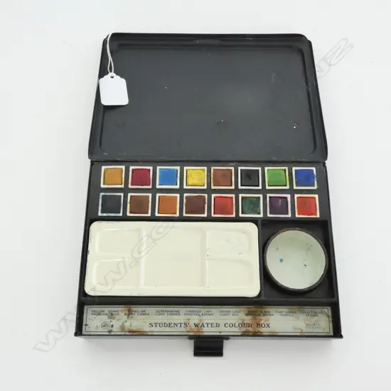 PAGE OF LONDON WATERCOLOUR PAINT BOX
