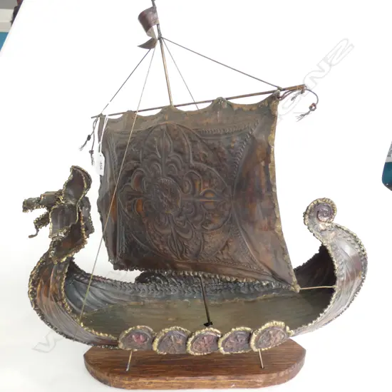 COPPER VIKING SHIP 