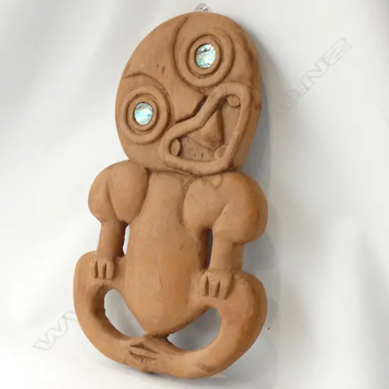 CARVED WOODEN MAORI TIKI L. 520MM