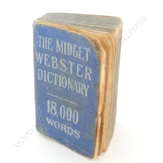 MIDGET WEBSTER DICTIONARY, 18000 WORDS, 30 x 45mm c.1940