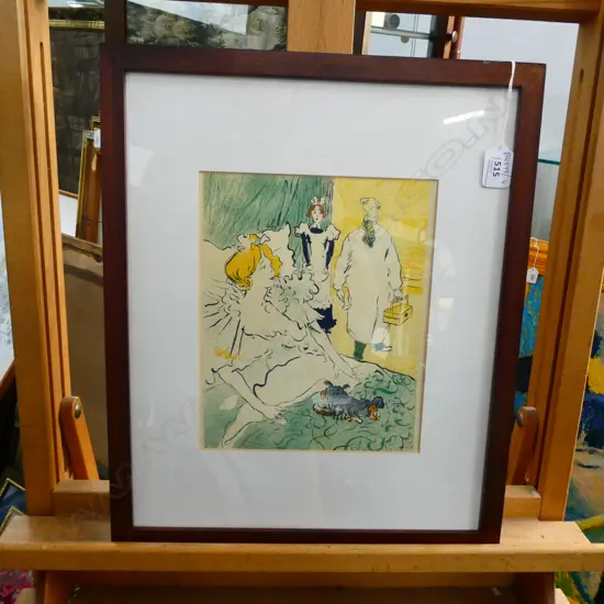 TOULOUSE LAUTREC ANDRE SAURET MOULOT FRERES WORKSHOP LITHOGRAPH LTD. ED. PARIS 1950 240 X 200MM