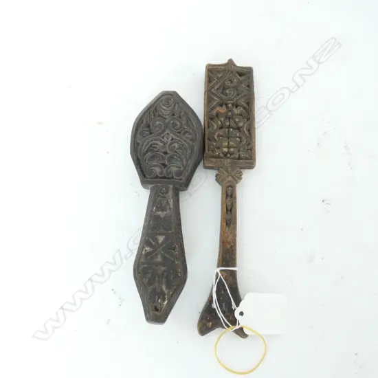 2 GEORGE 111 TREEN ITEMS SMALL HAND MIRRORS ?